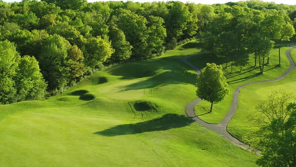 Flying into Green - Golf Course