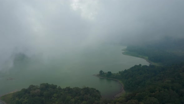 Drone Flight Towards Lake And Forest