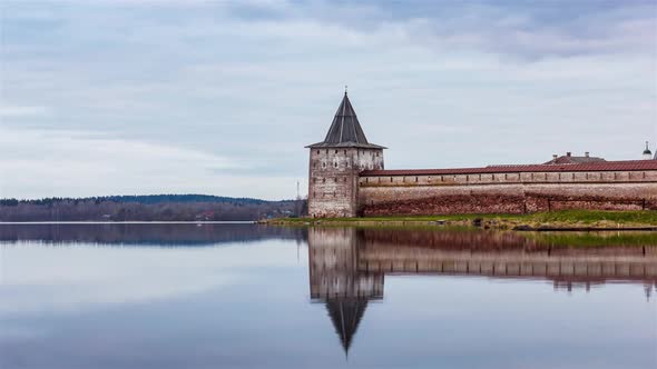 Kirillo-Belozersky Monastery Near Siverskoye Lake