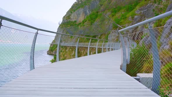 Pedestrian and Cycle Path with Panoramic Lake Views