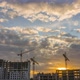 Construction Site Cranes and Dusk - VideoHive Item for Sale