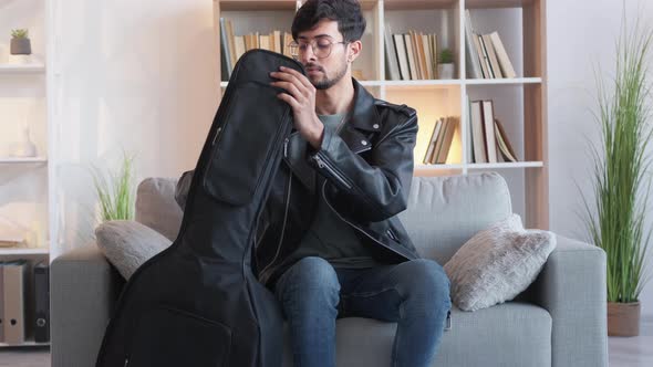 Music Hobby Creative Leisure Guy Playing Guitar