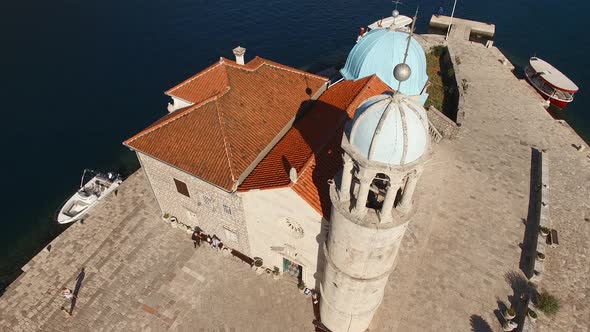 Red Tiled Roof of the Church of Our Lady of the Rocks