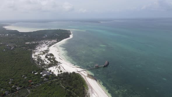 Ocean Near the Coast of Zanzibar Island Tanzania Slow Motion