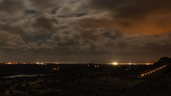 The night landscape of Mallorca