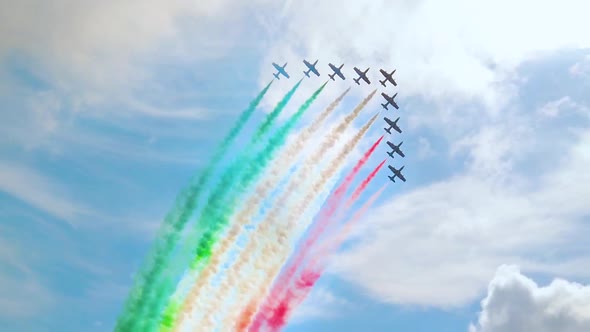 Italy Tricolor Acrobatic Planes