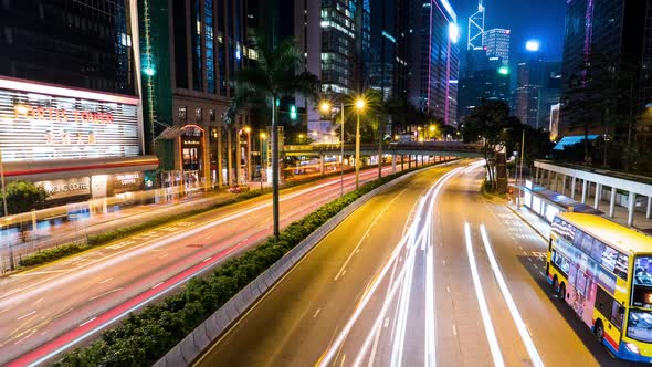 Busy life in Hong Kong city