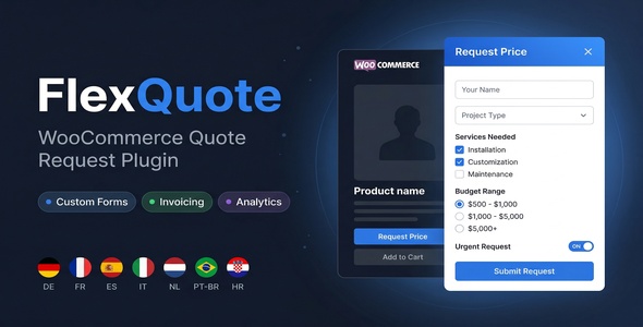 FlexQuote – WooCommerce Request a Quote with Custom Forms & Invoicing