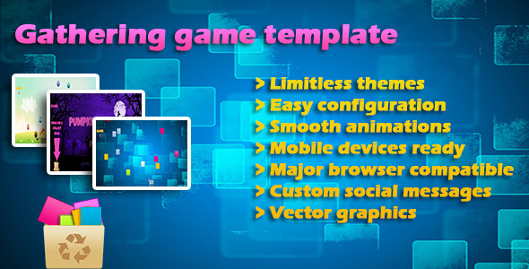 Gathering items game Template, Jquery & Tweenmax