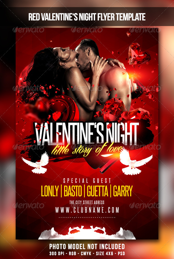 Red Valentines Night Flyer