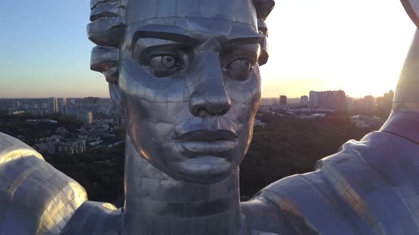 Monument Motherland. Aerial. Kyiv. Ukraine