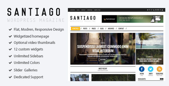 Santiago - responsywny motyw magazynu WordPress