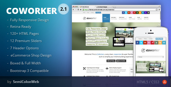 CoWorker - responsywny szablon uniwersalny