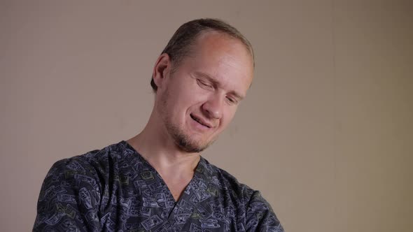 A Male Masseur at Work, Close-up Neck Massage