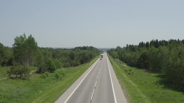 Lorry On The Road