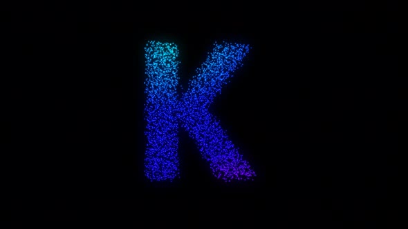 K Letter Gradient With Particles
