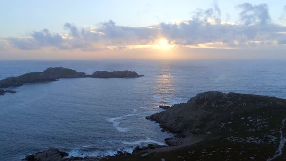 Scilly Isles Coast at Sunset