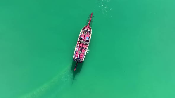 Pirate ship sails into port