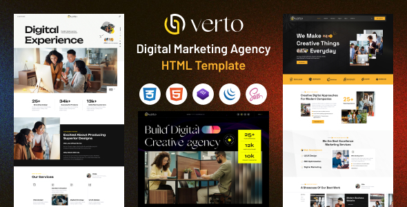 Verto – Creative Agency & Portfolio HTML Template