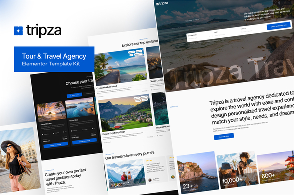 Tripza - Tour & Travel Agency Elementor Template Kit