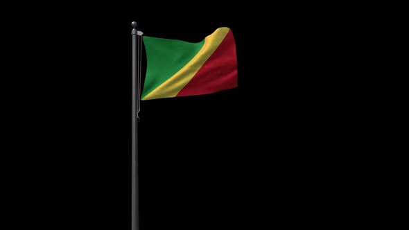 Republic Of The Congo Flag With Alpha 2K