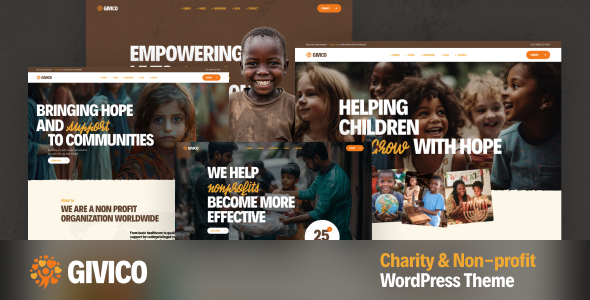 Givico – Charity Nonprofit WordPress Theme