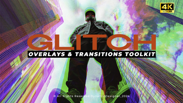 Glitch Overlays & Transitions Vertical Toolkit