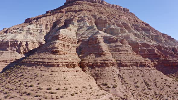 Aerial shot of the amazing rock formations in southern Utah.