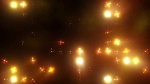 Bright Floodlight Flash on the Wall VJ Stage alt