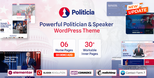 Politicia - Politician & Speaker WordPress Theme