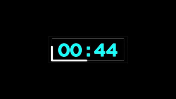 1 Minutes Countdown, 60 Sec One Min Countdown Digital Clock Timer