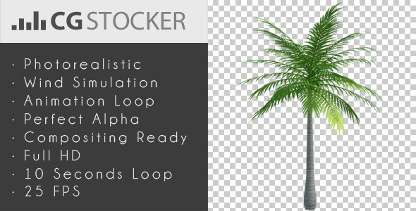 Wind Simulated Palm Tree