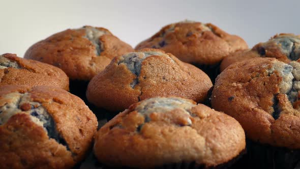 Delicious Blueberry Muffins Rotating