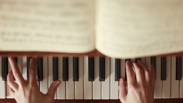 Hands Pianist Plays the Piano alt