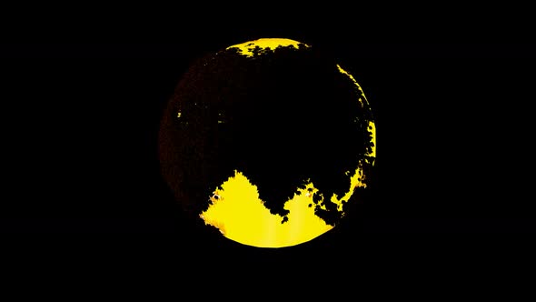 The earth rotates with the yellow sea