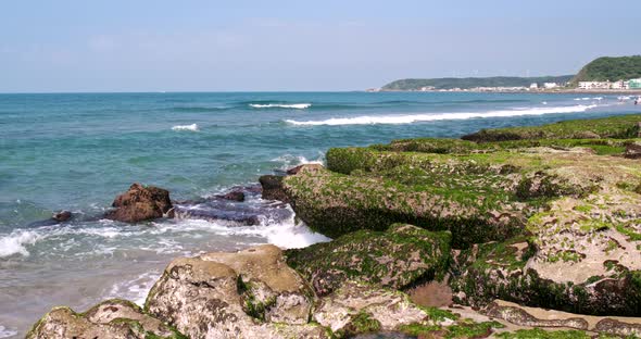 Laomei green Reef in Taipei city of Taiwan