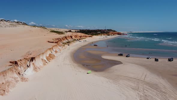 Northeast Brazil. Canoa Quebrada Beach at Ceara state.