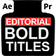 Bold Editorial Titles and Lower Thirds for After Effects & Premiere Pro - VideoHive Item for Sale