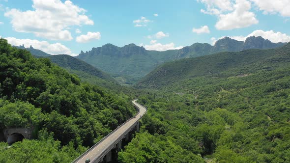 Highway in the Mountains in Italy