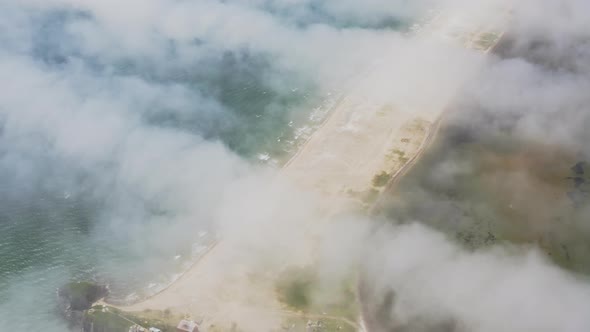 Aerial View of the Nazimov Sand Spit Russia