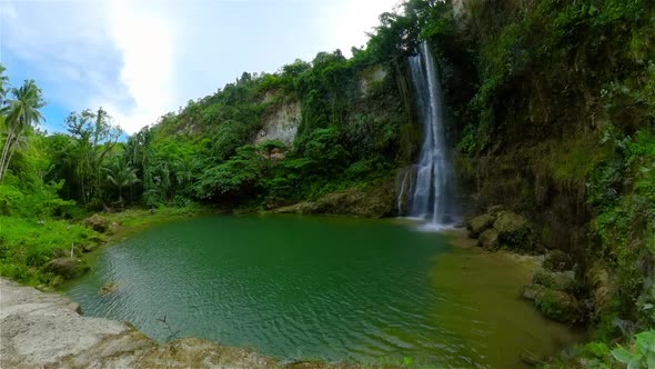 Beautiful Tropical Waterfall