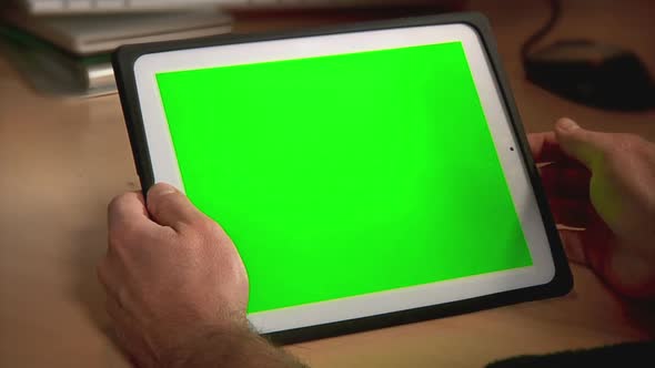 Green Screen Tablet Footage Full HD