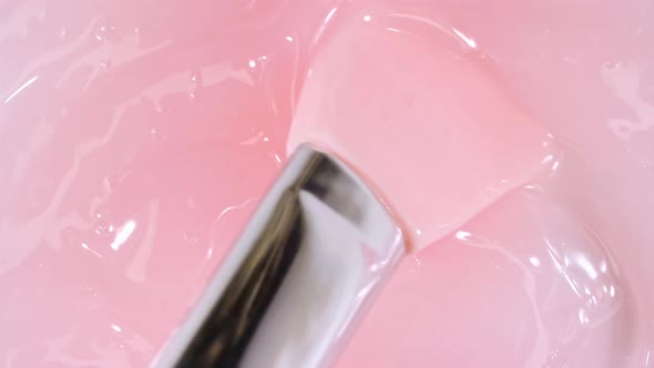 Liquid Cream Pink Cosmetic Texture