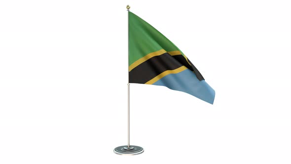 Tanzania Small Flag Pole Loops With Alpha