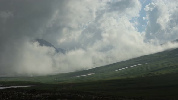 Mountain Plateau Lago-Naki in Cloudy Weather