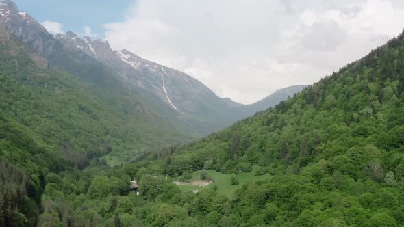 Aerial Shot of Caucasus Mountains