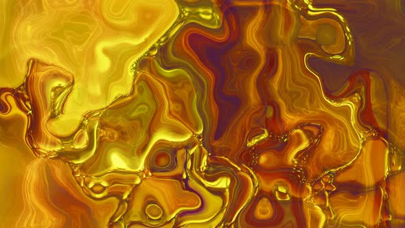 Golden Color Shiny Water Marble liquid Animation