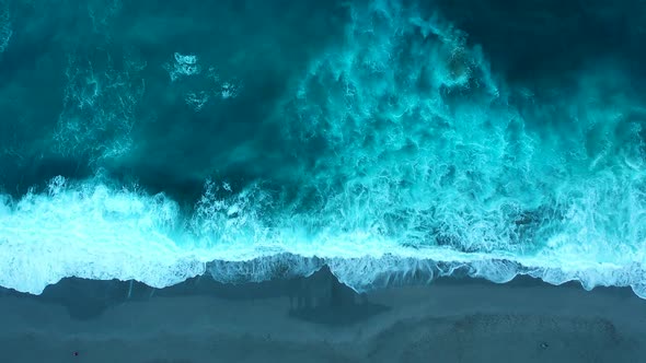 Dramatic Sea Texture  Filmed on a Drone in the Sunset