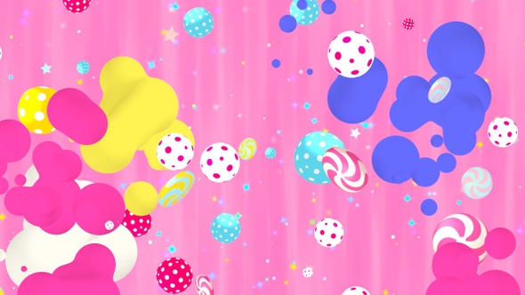 Abstract Floating Metaballs Background