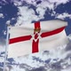 Northern Ireland Flag With Sky 4k - VideoHive Item for Sale
